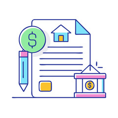 loan paper icon, loan paper vector illustration-simple illustration of loan paper, perfect for loan paper logos and icons