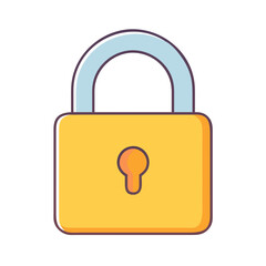 lock icon, lock vector illustration-simple illustration of lock, perfect for lock logos and icons