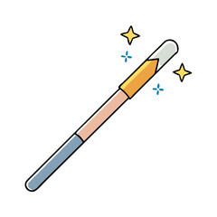 magic wand icon, magic wand vector illustration-simple illustration of magic wand, perfect for magic wand logos and icons