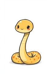 Fototapeta premium cartoon snake with a smile on its face