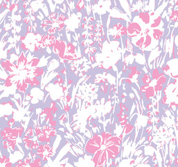 botanical floral vector seamless pattern with roses herbs and leaves big set background with flowers