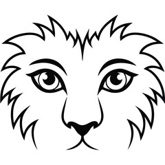 Lion Eyes Vector Art Illustration Design