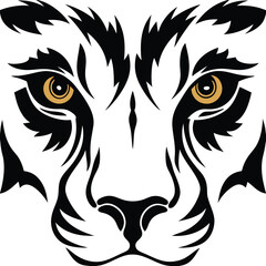Lion Eyes Vector Art Illustration Design