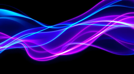 Naklejka premium Electric Abstract Waves with Glossy Neon Texture