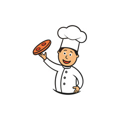 a chef tossing a pizza dough in the air