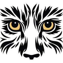 Lion Eyes Vector Art Illustration Design
