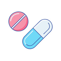 medicine pill icon, medicine pill vector illustration-simple illustration of medicine pill, perfect for medicine pill logos and icons