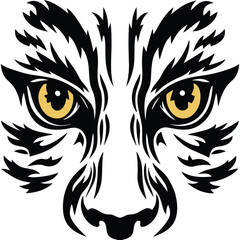 Obraz premium Lion Eyes Vector Art Illustration Design