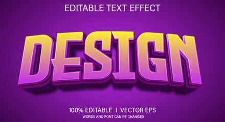 design vector text effect with modern style design