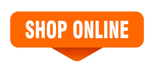 shop online sticker. shop online sign on transparent background