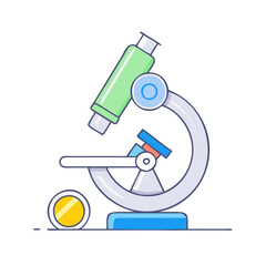 microscope icon, microscope vector illustration-simple illustration of microscope, perfect for microscope logos and icons