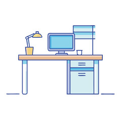 minimal desk icon, minimal desk vector illustration-simple illustration of minimal desk, perfect for minimal desk logos and icons