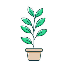 minimalist plant icon, minimalist plant vector illustration-simple illustration of minimalist plant, perfect for minimalist plant logos and icons