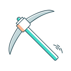 mining pickaxe icon, mining pickaxe vector illustration-simple illustration of mining pickaxe, perfect for mining pickaxe logos and icons
