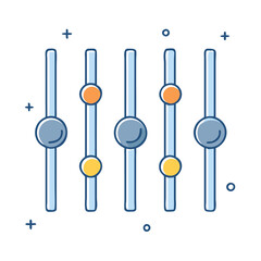 mixer knobs icon, mixer knobs vector illustration-simple illustration of mixer knobs, perfect for mixer knobs logos and icons