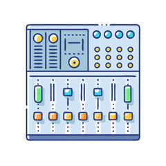 mixing console icon, mixing console vector illustration-simple illustration of mixing console, perfect for mixing console logos and icons