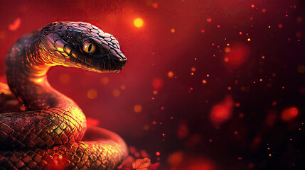 Fototapeta premium chinese new year concept - year of the snake 