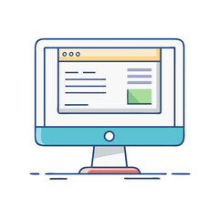 monitor icon, monitor vector illustration-simple illustration of monitor, perfect for monitor logos and icons