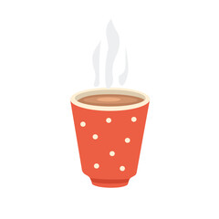 Hot chocolate. A cup of coffee. Breakfast. Coffee cup. Mocha latte. Coffee milk drink. Drink illustration.