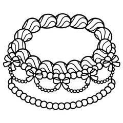 Cake coloring cartoon 