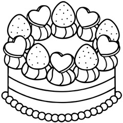 Heart with valentine cartoon 