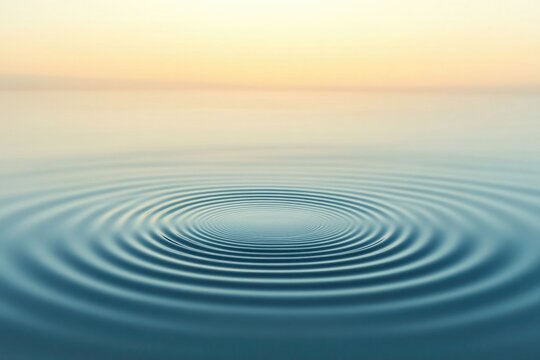 Fototapeta minimalist design featuring concentric circles fading into background symbolizing ripple effect of change