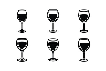 set of glasses