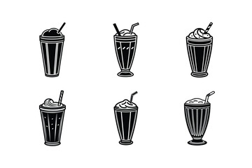 set of vector trash bin icon