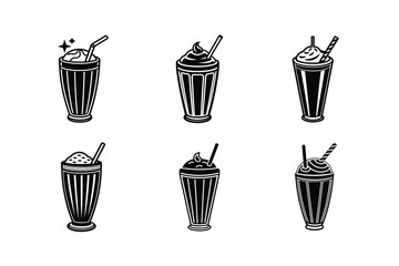 set of vector trash bin icon