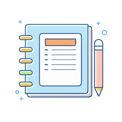Fototapeta premium notebook icon, notebook vector illustration-simple illustration of notebook, perfect for notebook logos and icons