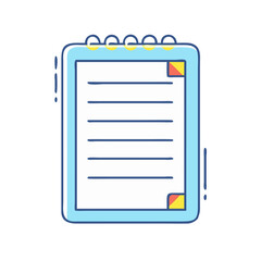 notepad icon, notepad vector illustration-simple illustration of notepad, perfect for notepad logos and icons