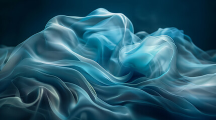 Obraz premium Abstract Teal Fabric Drape, Ideal for Fashion or Design Backgrounds