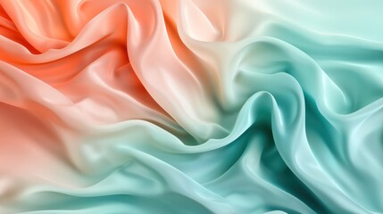 Obraz premium A soft gradient background transitioning from coral to turquoise, creating a light, airy, and modern effect, perfect for websites, presentations, and print.