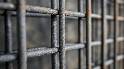 Closeup of a Rusted Metal Grid Texture Background