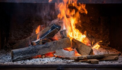 불로 인해 녹아내리는 금속과 타고 있는 나무 조각들