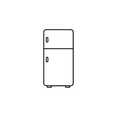 simple black and white refrigerator icon