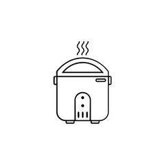 black and white rice cooker icon