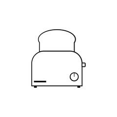 black and white toast machine icon