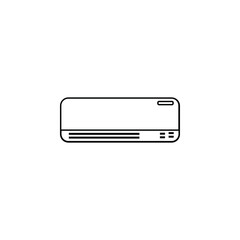 simple black and white air conditioner icon