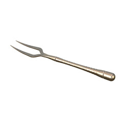 Bronze Fork isolated on white