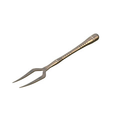 Bronze Fork isolated on white