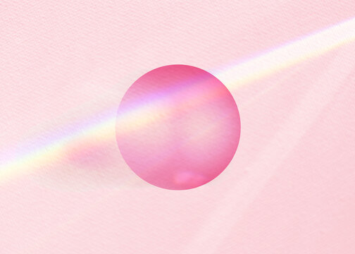 Round Magenta Gradient, Light Streak and Canvas Texture