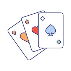 playing cards icon, playing cards vector illustration-simple illustration of playing cards, perfect for playing cards logos and icons