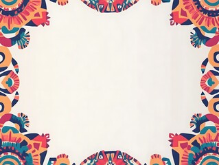 Obraz premium Colorful Abstract Border Design With White Space