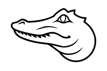 illustration of a crocodile head