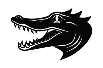 Fototapeta premium illustration of a crocodile head