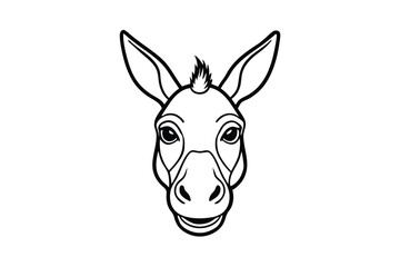 portrait of a donkey head