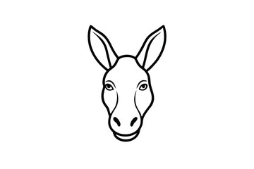 portrait of a donkey head