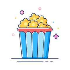 popcorn icon, popcorn vector illustration-simple illustration of popcorn, perfect for popcorn logos and icons