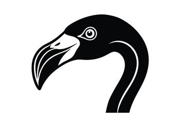 illustration of a flamingo head